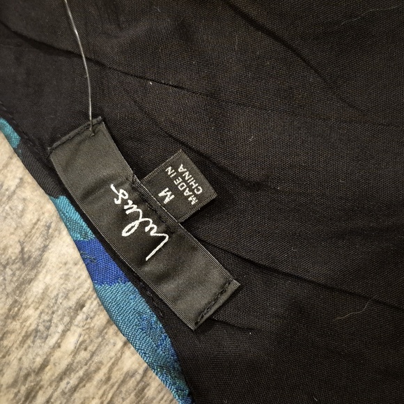 Lulu's Ready for Festivities Blue Multi Floral Jacquard Mini Dress NWT Sz Medium - Picture 5 of 7